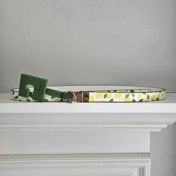 NWT Kate Spade morgan lemon print reversible belt- Large - Picture 1 of 4